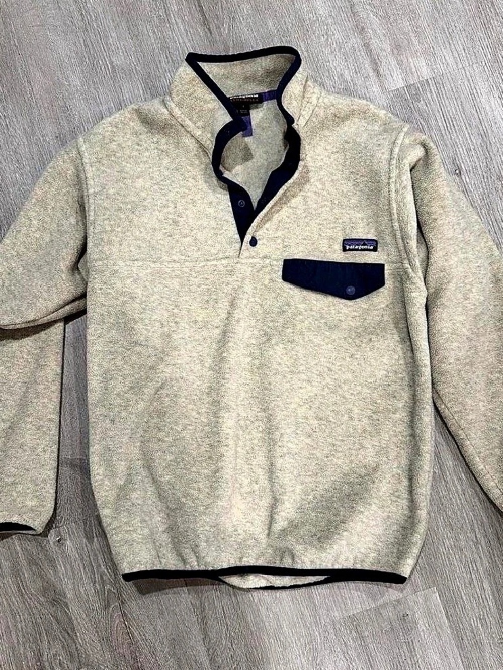 Patagonia Synchilla Fleece Pullover Beige Size Small